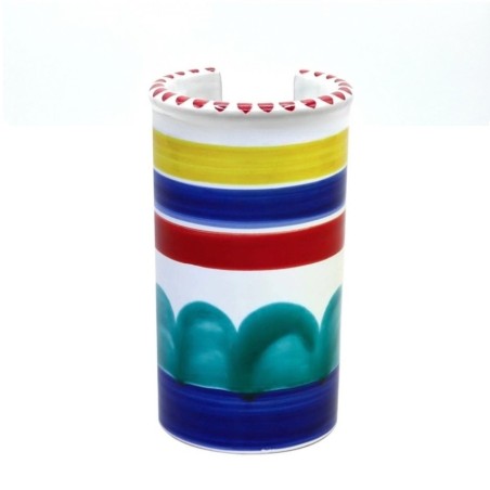 handmade sicilian ceramic Glass Holder Alicudi de simone pottery handmade sicilian ceramic Glass Holder Alicudi de simone pottery